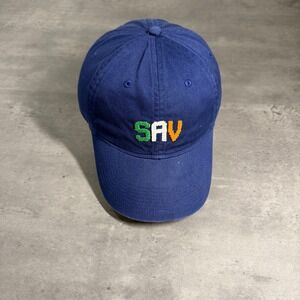Smathers & Branson Hat Mens Blue SAV Needlepoint Savannah Georgia Cap Irish Flag